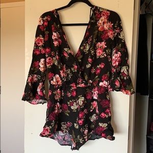 Forever 21 floral romper